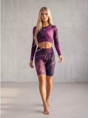 Dámske legíny nad kolená premium (nové veľkosti) ALTISPORT VOJ/ALW082LEG06 FIALOVÁ