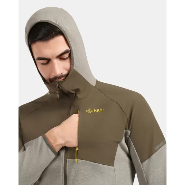  Pánska fleece mikina KILPI NASHVILLE-M 1M0201KI ZELENÁ 