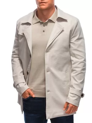 Pánsky kabát EDOTI C570 LIGHT BEIGE