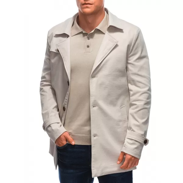  Pánsky kabát EDOTI C570 LIGHT BEIGE 