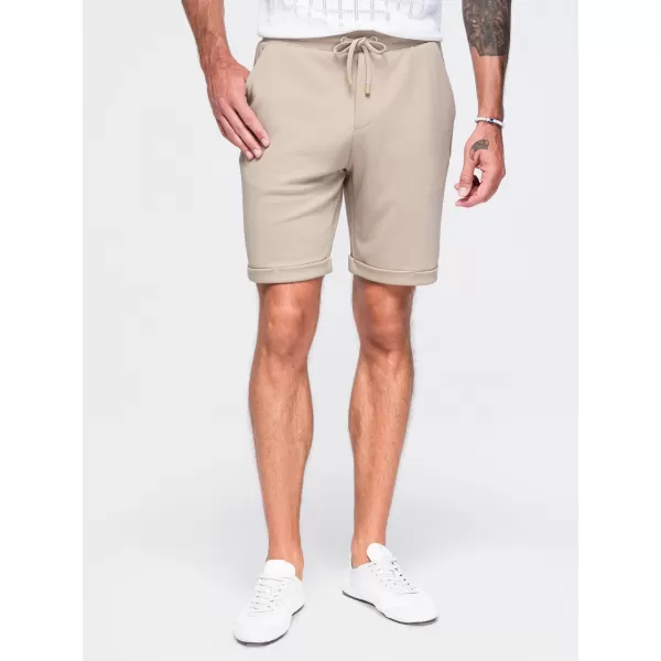  Pánske kraťasy OMBRE OM-SRCS-0206 BEIGE 