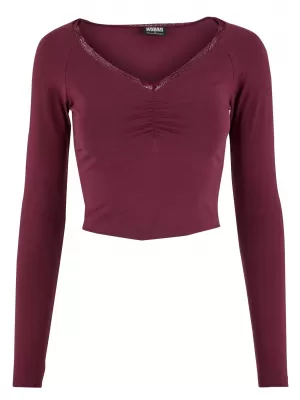 Dámske tričko URBAN CLASSICS TB7729-01151 CHERRY