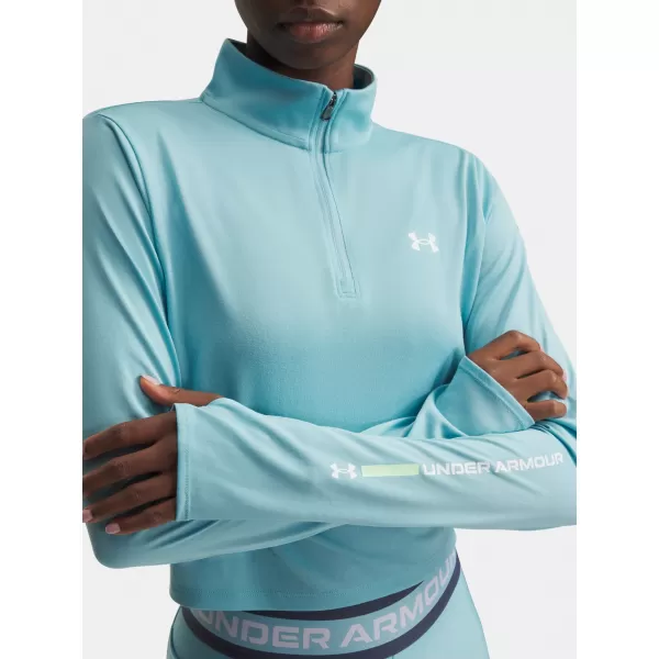  Dámske tričko UNDER ARMOUR TECH BRANDED 1/2 ZIP 6009988-425 MODRÁ 