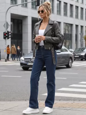Dámske nohavice DSTREET UY3099 NÁMORNÁ MODRÁ