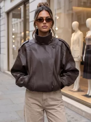 Dámska bunda DSTREET TY5961 HNEDÁ
