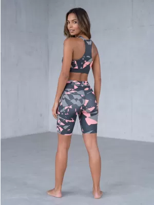 Dámske legíny nad kolená premium (nové veľkosti) ALTISPORT VOJ/ALW080LEG06 ČIERNA-LOSOSOVÁ