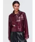 Dámska bunda OMBRE OW-JAFL-0145 BURGUNDY
