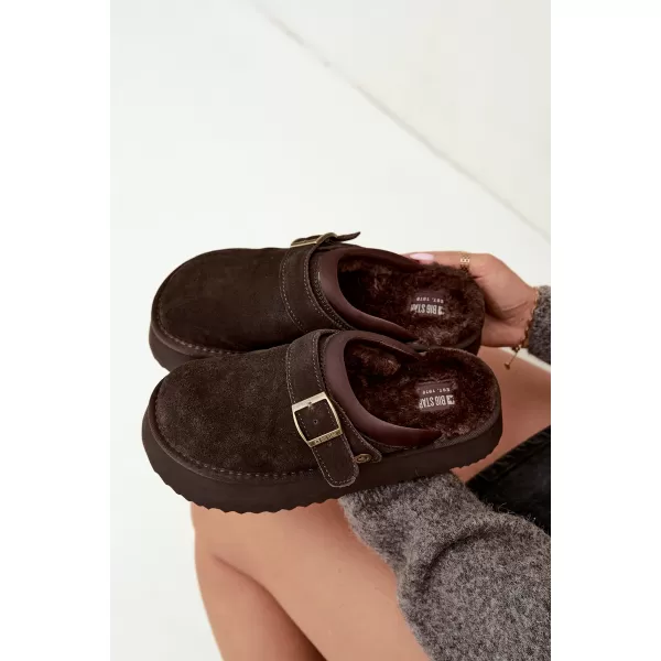  Dámske šľapky BIG STAR SHOES UU274697 BROWN/BEIGE 