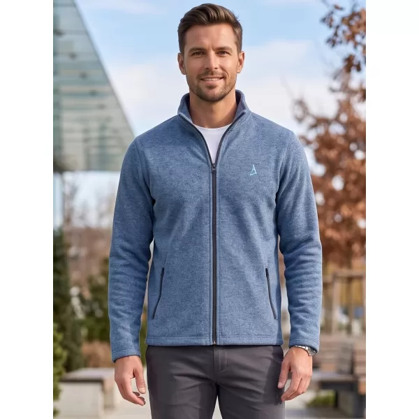  Pánska fleece mikina ALTISPORT ALM002852 TMAVÝ DENIM MELÍR 