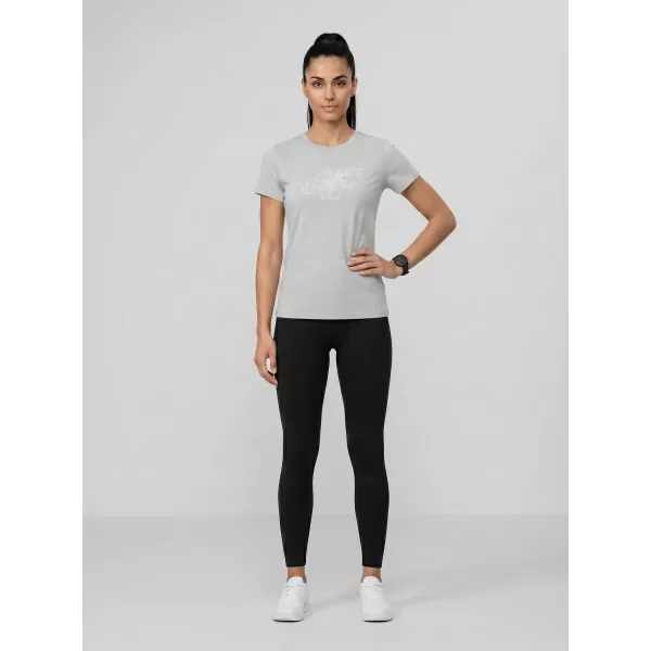  Dámske tričko 4F WMM00TTSHF3309 COLD LIGHT GREY MELANGE 