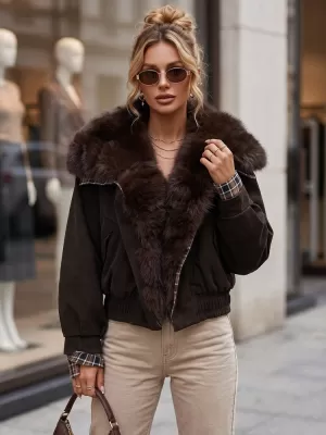 Dámska bunda DSTREET TY5843 HNEDÁ