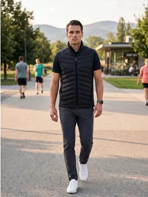 Pánska hybridná vesta MALFINI PREMIUM CROSS 557 ČIERNA