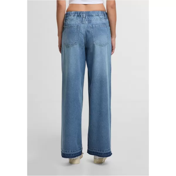  Dámske nohavice URBAN CLASSICS TB7712 MID DEEP BLUE WASHED 