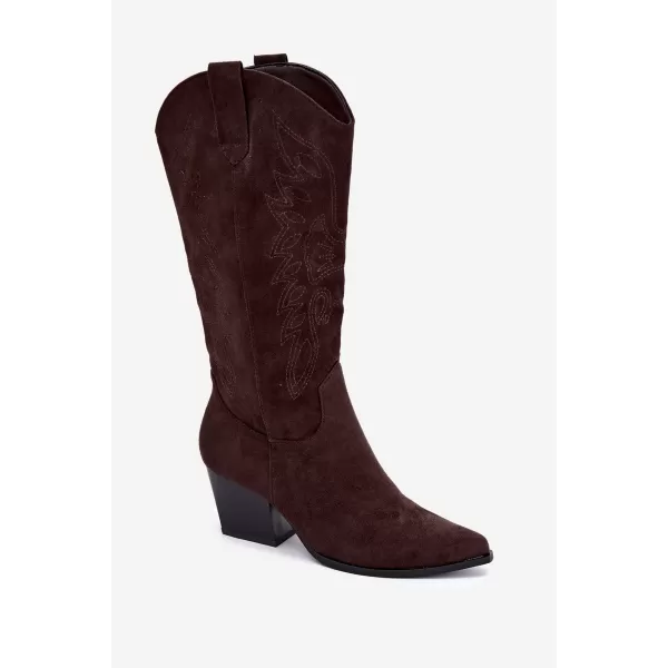  Dámske čižmy BOTO 7627A BROWN 
