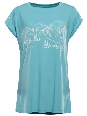 Dámske outdoorové tričko ALPINE PRO NOGERA 2 AQUA SEA VARIANT PA