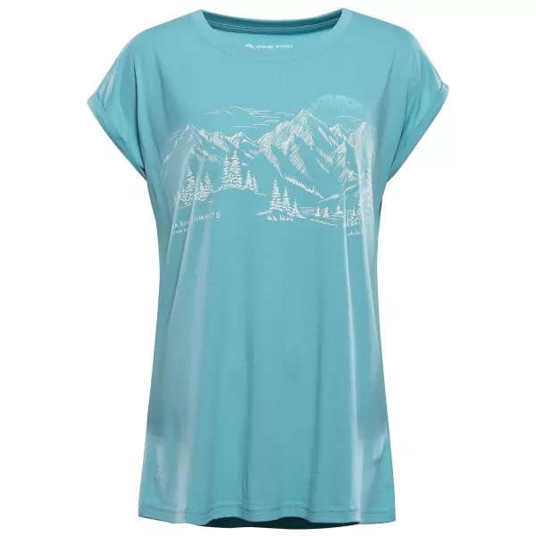  Dámske outdoorové tričko ALPINE PRO NOGERA 2 AQUA SEA VARIANT PA 