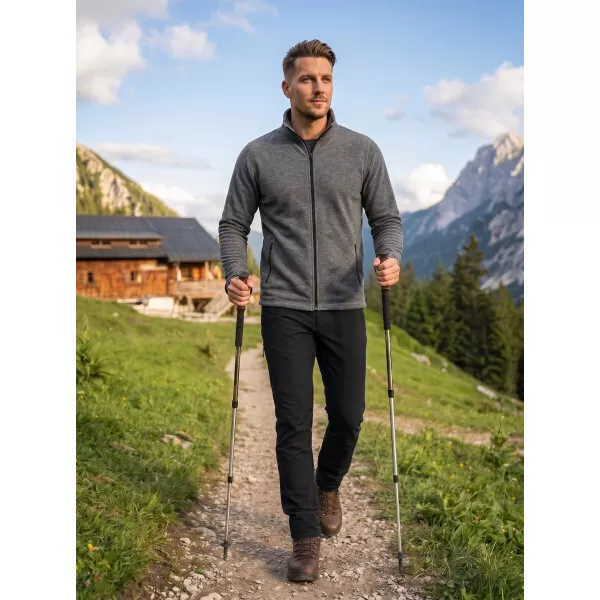  Pánska micro fleece mikina MALFINI FACTOR 852 ČIERNY MELÍR 