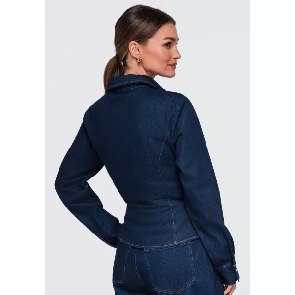  Dámska košeľa OMBRE OW-SH-E0070 NAVY BLUE 