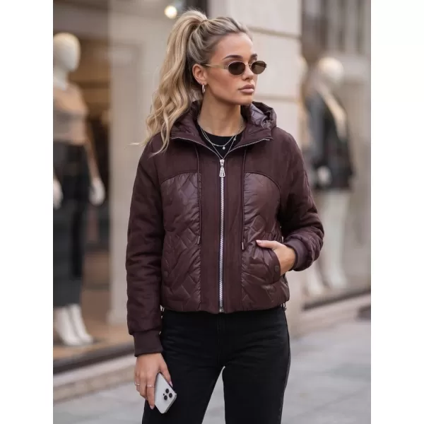  Dámska bunda DSTREET TY6094 BORDOVÁ 