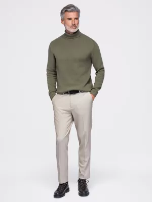 Pánsky rolák OMBRE OM-SWTN-0192 OLIVE
