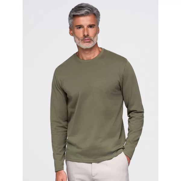  Pánske tričko OMBRE OM-LSBL-0142 DARK OLIVE 