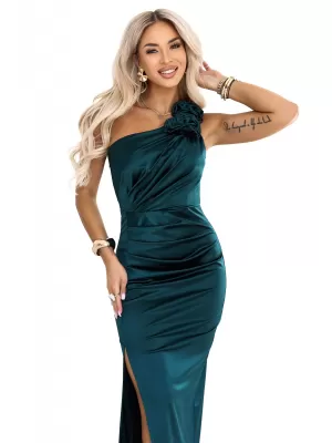 Dámske šaty NUMOCO 580-7 FĽAŠKOVO ZELENÁ