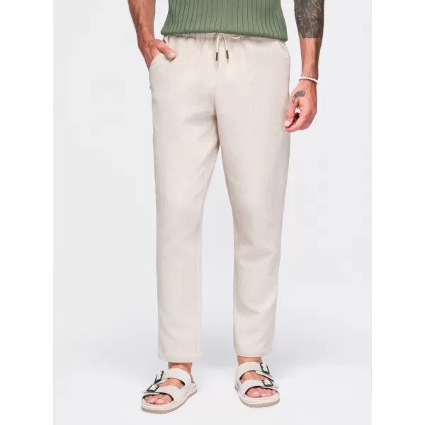  Pánske nohavice OMBRE OM-PACP-0310 OFF-WHITE 