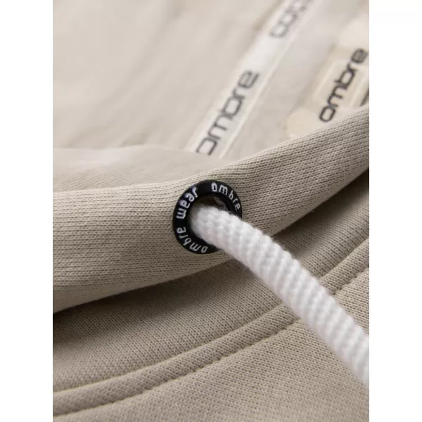  Pánska mikina OMBRE OM-SSBN-0270 LIGHT BEIGE 