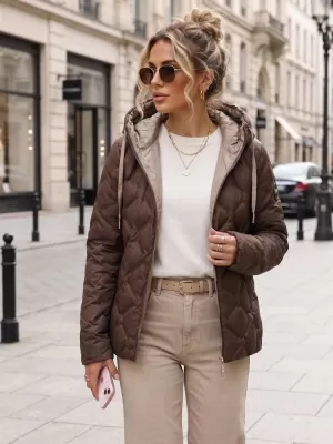 Dámska bunda DSTREET TY5883 HNEDÁ