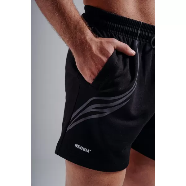  Oversized tréningové šortky NEBBIA PRIMAL 876 BLACK 