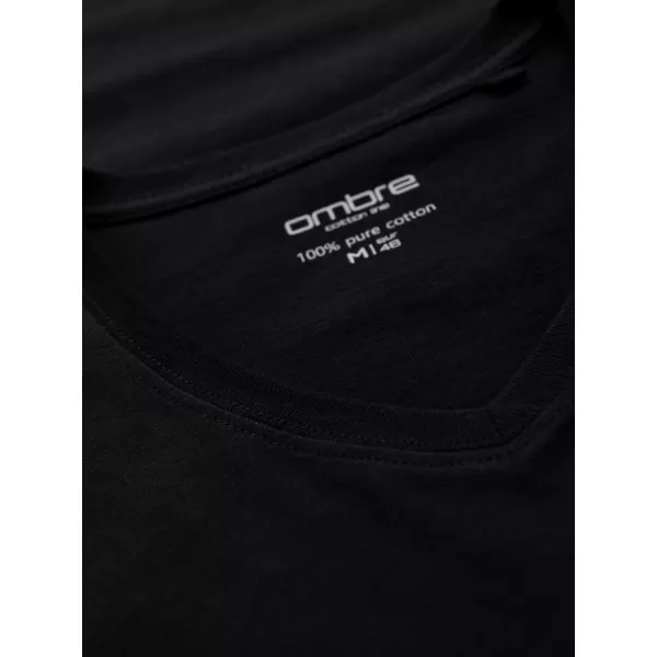  Pánske tričko OMBRE OM-TSBS-0281 BLACK 
