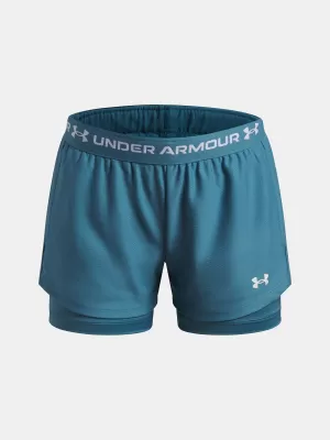 Dievčenské kraťasy UNDER ARMOUR TECH PLAY UP 2N1 SHORT 6004985-466 MODRÁ
