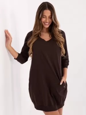 Dámske šaty BASIC FEEL GOOD RV-SK-7203.35P DARK BROWN