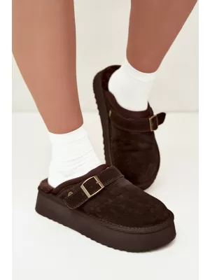 Dámske šľapky BIG STAR SHOES UU274697 BROWN/BEIGE