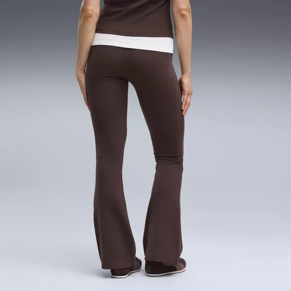  Dámske legíny PUMA ESS HIGH-WAIST FLARED LEGGINGS 63154233 CHOCOLATE FONDUE 