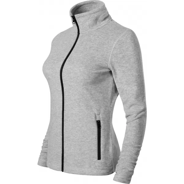  Dámska micro fleece mikina MALFINI FACTOR 853 STRIEBORNÝ MELÍR 