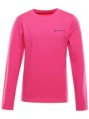 Detské rýchloschnúce tričko ALPINE PRO LOUSO PINK GLO