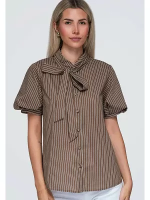 Dámska košeľa OMBRE OW-SH-E0067 BROWN