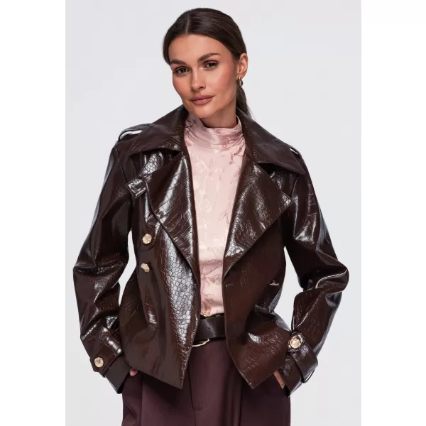 Dámska bunda OMBRE OW-JAFL-0144 BROWN 