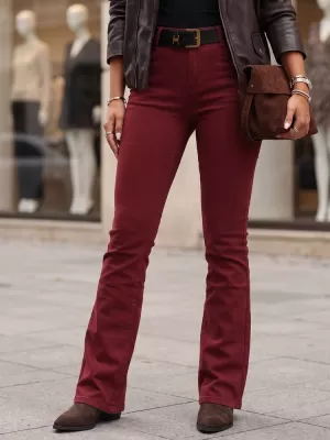 Dámske nohavice DSTREET UY3111 BORDO
