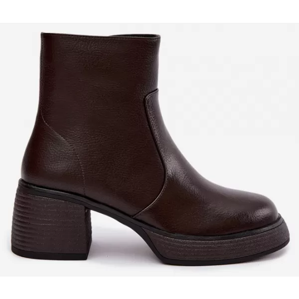  Dámske členkové topánky D&A CR62-3369 DARK BROWN 