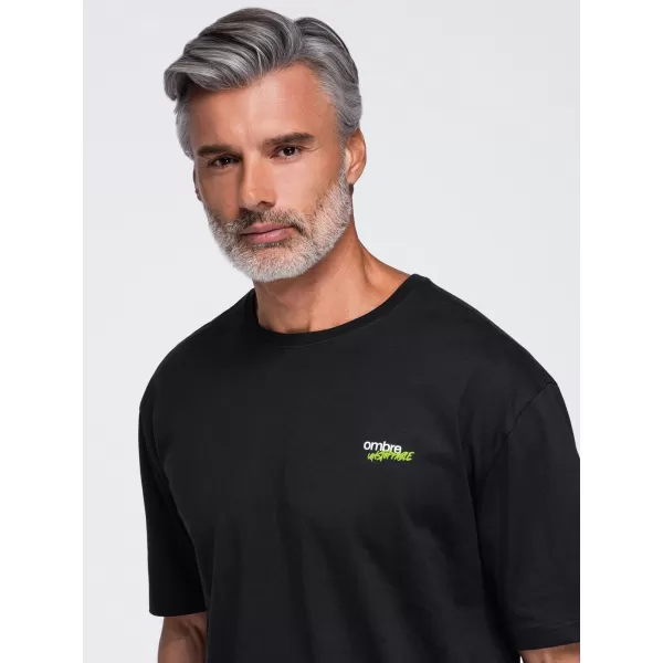  Pánske tričko OMBRE OM-TSPT-0284 BLACK 