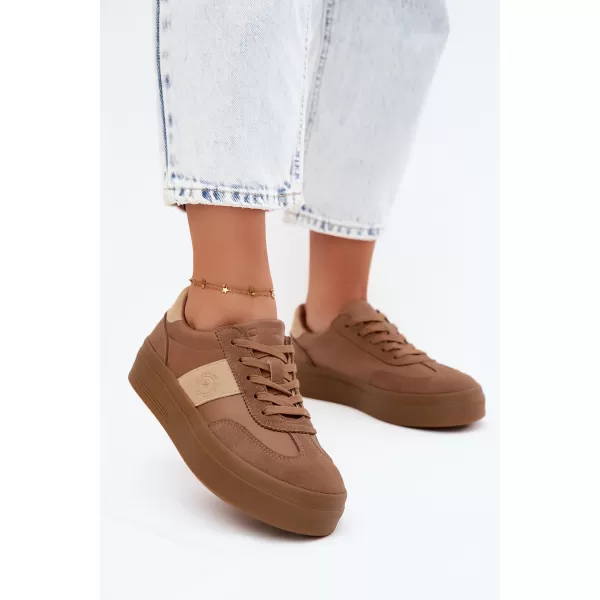  Dámske tenisky BIG STAR SHOES UU274015 BROWN/BEIGE 