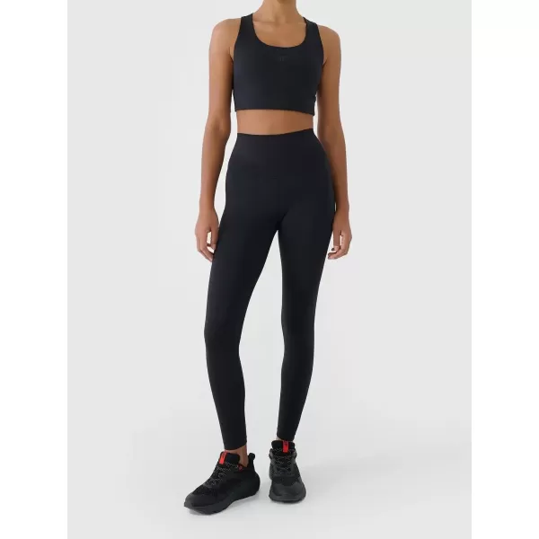  Dámske legíny 4F WAW25TTIGF242 DEEP BLACK 