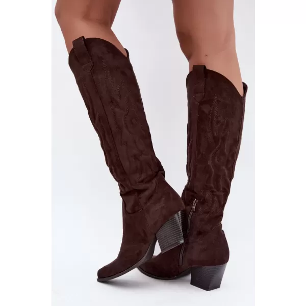  Dámske čižmy BOTO 9697A-1 BROWN 