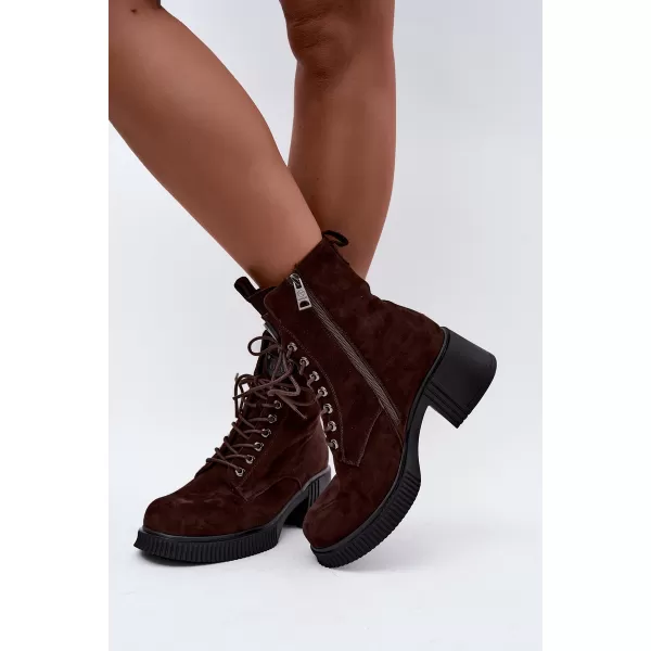  Dámske členkové topánky VINCEZA 67009 BROWN 