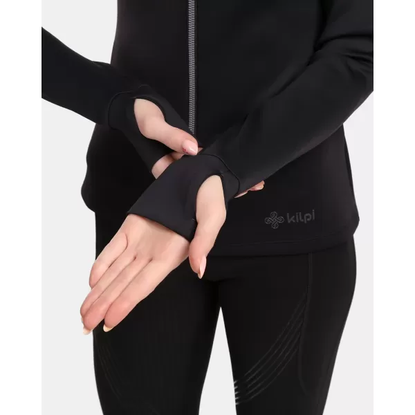  Dámska fleece mikina KILPI LAJEN-W 1L0205KI ČIERNA 