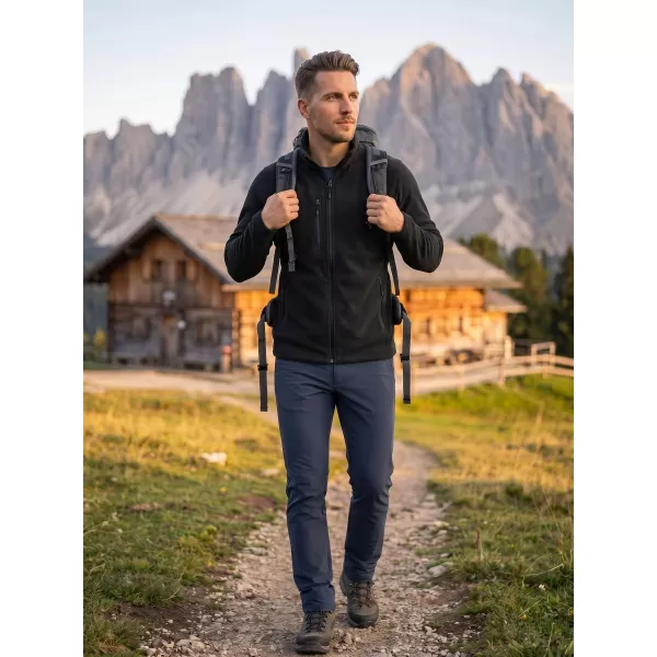  Pánska micro fleece mikina MALFINI FACTOR 852 ČIERNA 