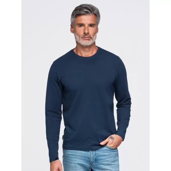  Pánske tričko OMBRE OM-LSBL-0142 NAVY BLUE 