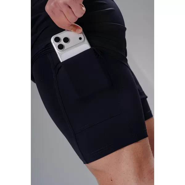  Double-Layer tréningové šortky NEBBIA PRIMAL 878 BLACK 